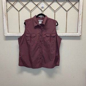 Columbia size 2X purple PFG bonehead top